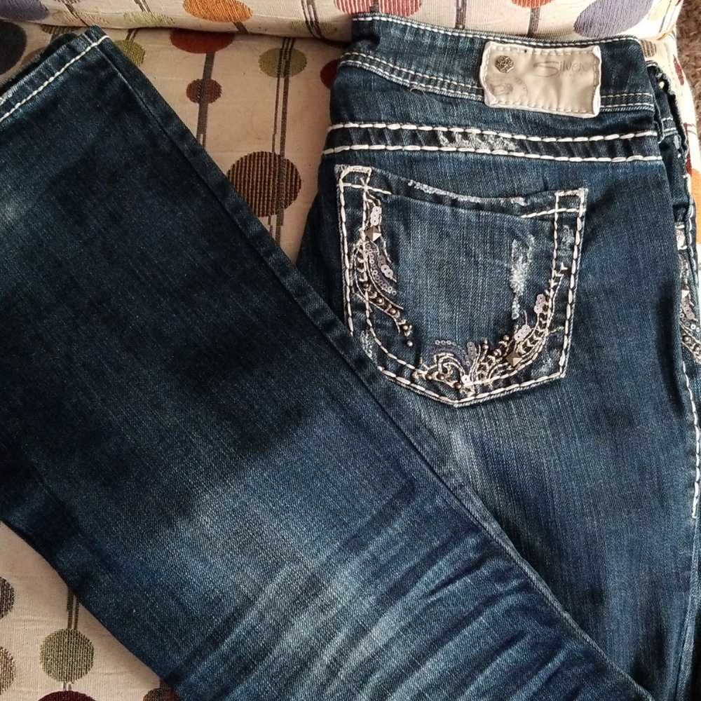 Womens silver jeans 29wx32L